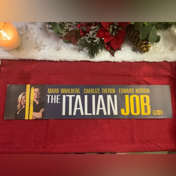 THE ITALIAN JOB Original box office movie Mylar poster 5x25in double sided - Picture 1 of 2